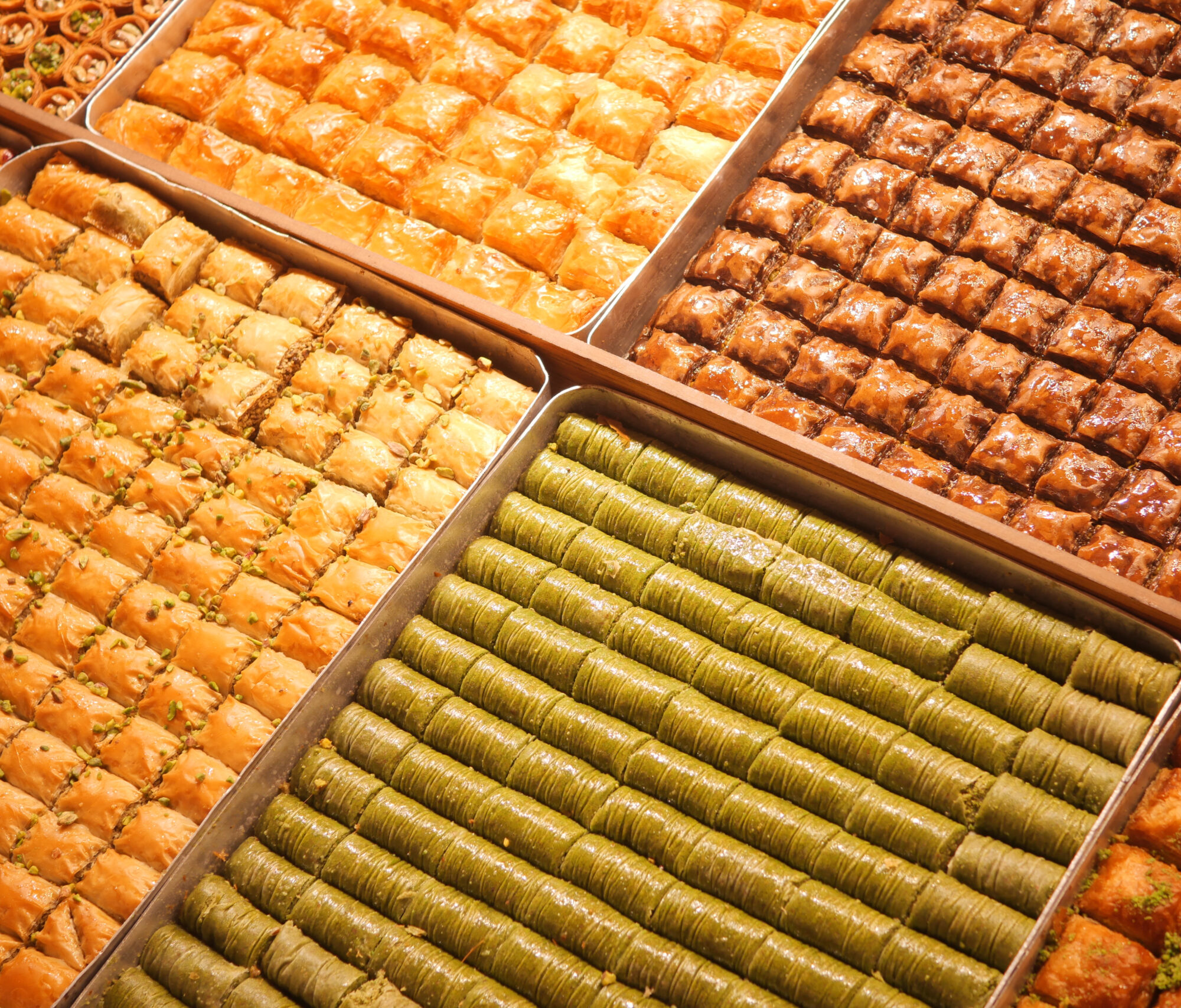 baklava selling at shop ,